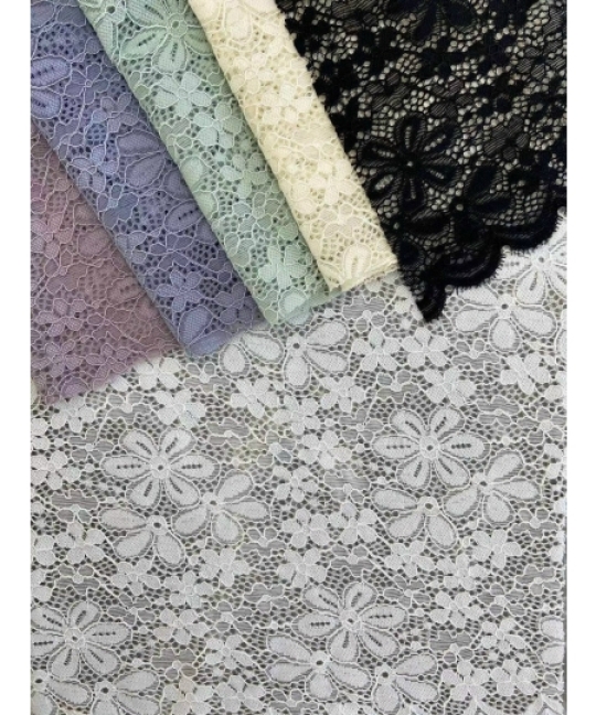 Vải Ren Hoa Nhiều Màu