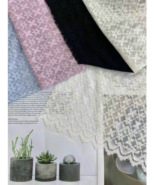 Vải Ren Hoa Nhiều Màu